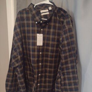 Roundtree and Yorke Gold Label big mens 4xb long sleeve button down shirt new